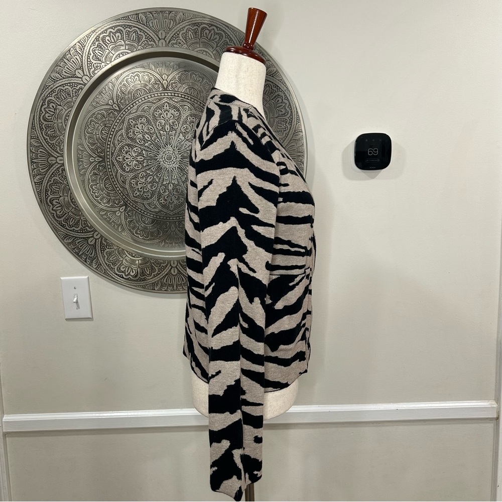 NWT Paola Bernardi Tan Black Zebra Print Jacket and Tank Set  - Size S/M - Picture 5 of 14